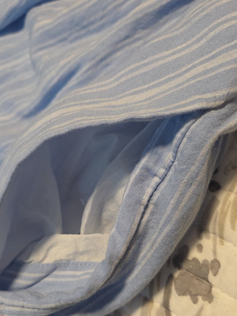 Ava & Viv Blue Striped Tie-Shoulder Maxi Dress, With Pockets Pit 24 Length 46" - Picture 5 of 5